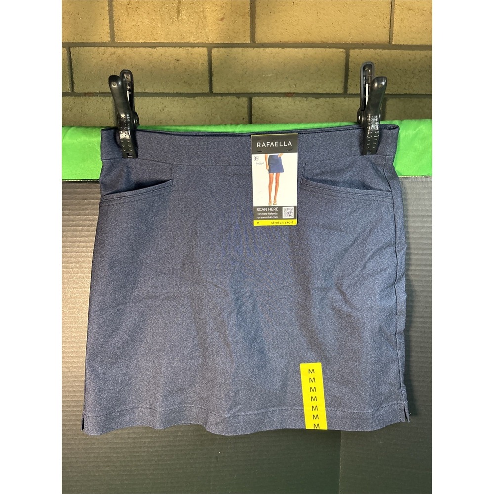 NWT Rafaella Womens Stretch Skort Size M Rinse Blue Pull On Skirt